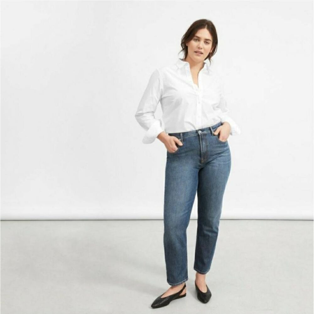 Everlane High Waist Straight Leg Jeans